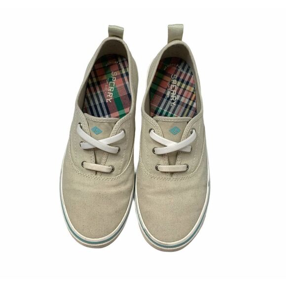 Sperry Top Sider Femmes Cream Lace Up Sneaker 8 - Picture 1 of 9